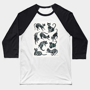 black cat positions Baseball T-Shirt